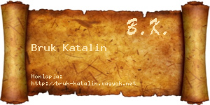 Bruk Katalin névjegykártya